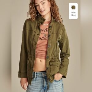 Lucky Brand Olive Utility Jacket Womens Size Large!